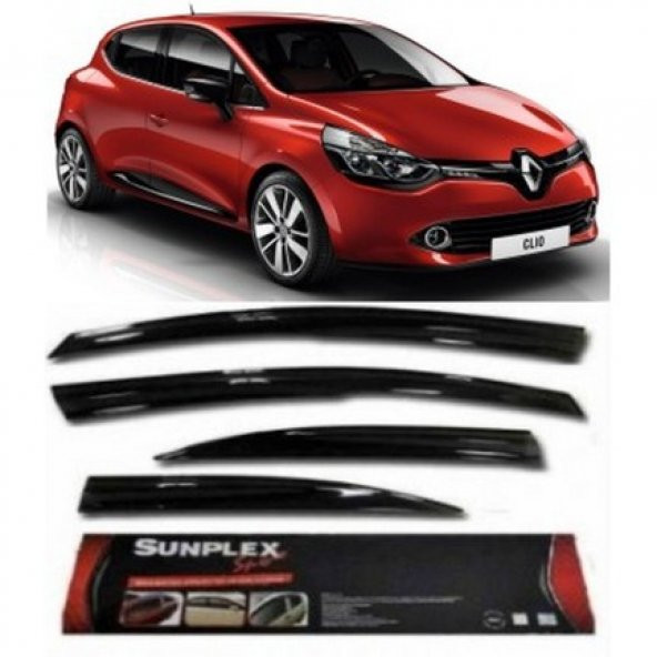 SUNPLEX Renault Clio 4 2013+ Spor Cam Rüzgarlığı 4 Parça - Resim 4