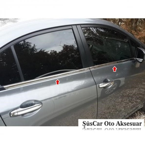 Honda Civic 2006-2011 Sedan Krom Cam Çıtası 4 Kapı 6 Parça P.Çelik - 4