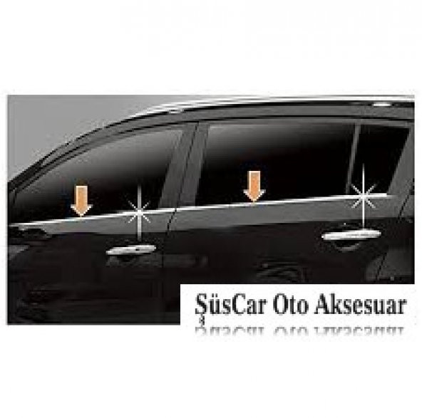 Honda Civic 2006-2011 Sedan Krom Cam Çıtası 4 Kapı 6 Parça P.Çelik - 6