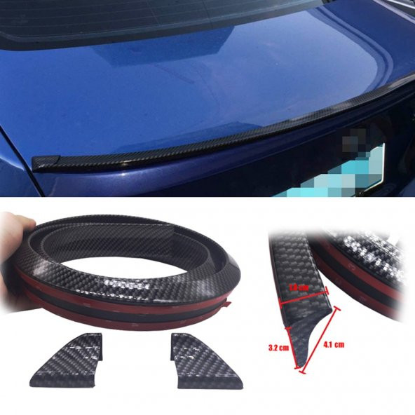 Samurai Her Araca Uygun Üniversal M3 Parlak Siyah Bagaj Spoiler - 3