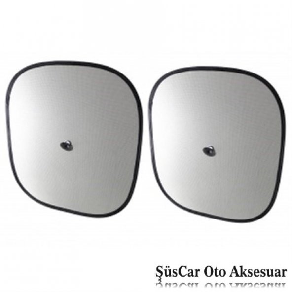Carub Vantuzlu Yan Cam Perdesi Düz Siyah Cam Güneşliği 2 Adet - 3