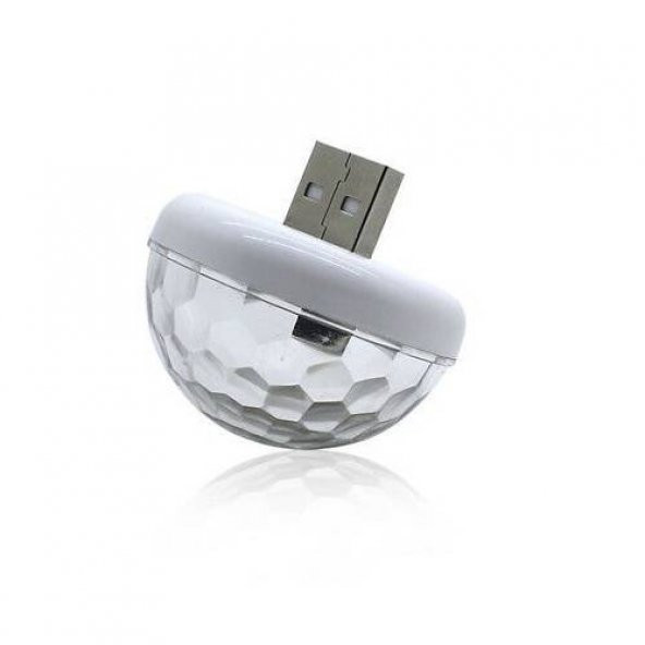 Müziğe Ve Sese Duyarlı Usb Girişli Araç İçi Mini Disko Topu Parti - 5