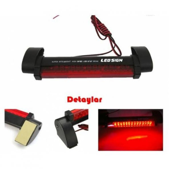 Araç Cam İçi Harici Stop Lambası 48 Ledli Üniversal 12 Volt - 5