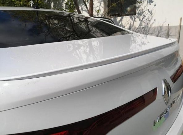 Renault Megane 4 Sedan Kasa Bagaj Üstü Spoiler Parlak Beyaz