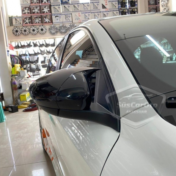 Fiat Egea Batman Yarasa Ayna Kapağı Piano Black ABS Plastik - 2