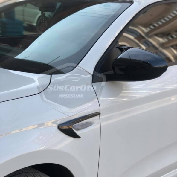 Fiat Egea Batman Yarasa Ayna Kapağı Piano Black ABS Plastik - 3