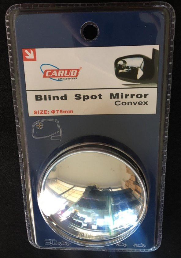 Carub Açısı Ayarlanabilir 75 mm Krom Yuvarlak Kör Nokta Aynası - 3