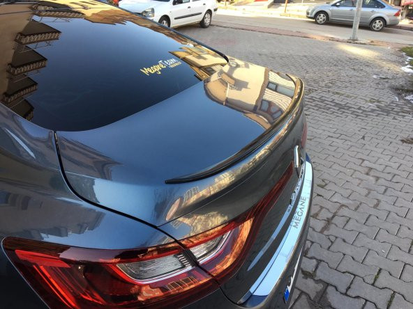 Renault Megane 4 Sedan Kasa Bagaj Üstü Spoiler Piano Black Siyah - 4