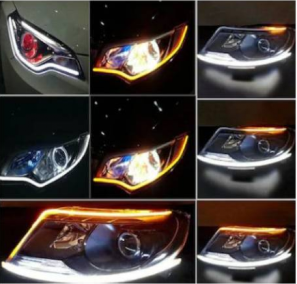 Far Üstü Dinamik Kayar Sinyalli Gündüz Ledi 60 Cm Yeni Nesil