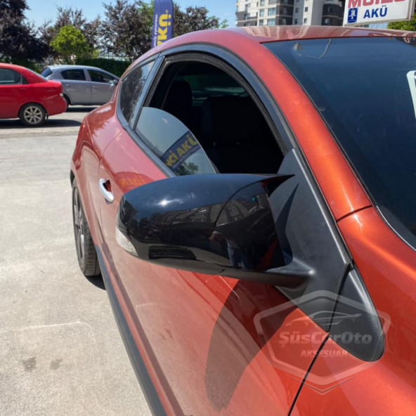 Renault Megane 3 2008-2016 Batman Yarasa Ayna Kapağı Piano Black ABS Plastik - Resim 5