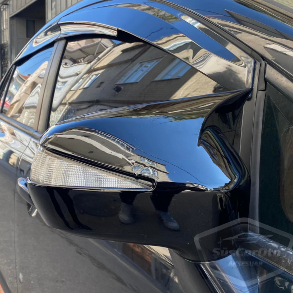 Honda Civic FD6 2006-2011 Batman Yarasa Ayna Kapağı Piano Black ABS Plastik - Resim 5