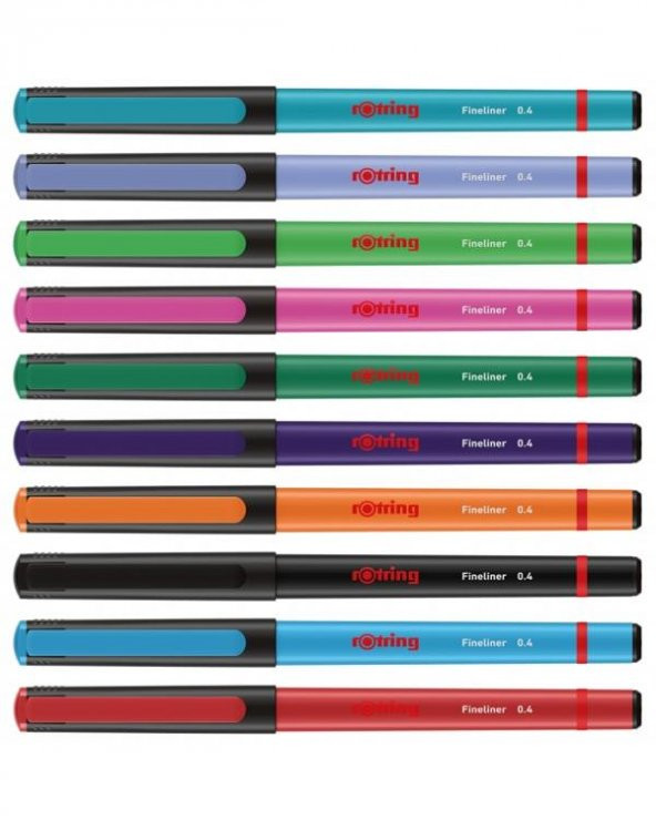 Rotring Fineliner Keçe Uçlu 10lu Kalem Seti - 2