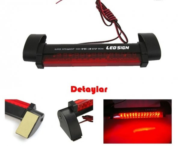 Araç Cam İçi Harici Stop Lambası 40 Ledli Üniversal 12 Volt - 2