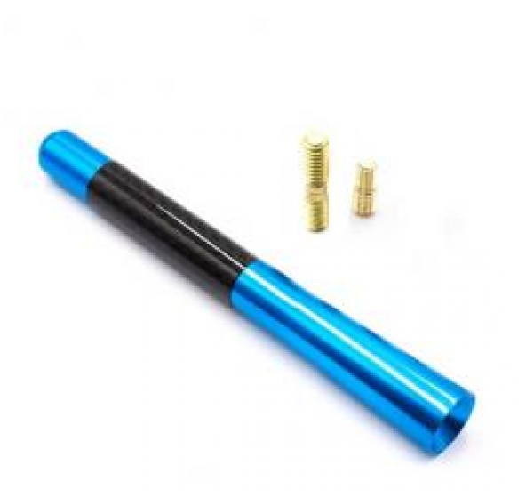 Oto Araç Anten Karbon Desenli Spor Kısa Çubuk Metal Radio Anteni - 6