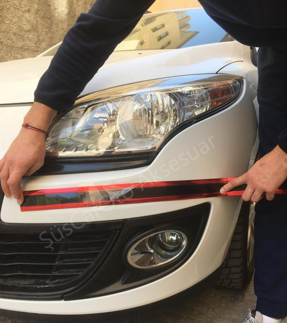 5D Tampon Bagaj Kapı Eşiği Koruyucu Şerit Bant Kırmızı PianoBlack - 4