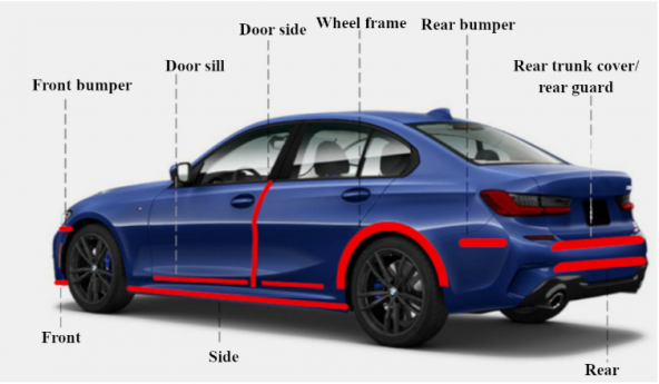 5D Tampon Bagaj Kapı Eşiği Koruyucu Şerit Eşik Bandı Piano Black - 11