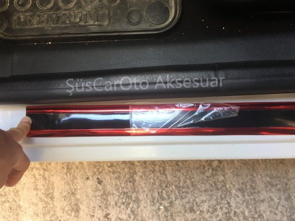 5D Tampon Bagaj Kapı Eşiği Koruyucu Şerit Bant Kırmızı PianoBlack - 7