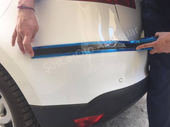 5D Tampon Bagaj Kapı Eşiği Koruyucu Şerit Bant Mavi Piano Black - 5