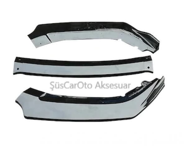Honda Civic FC5 Esnek 3 Parça Lip Piano Black Flaplı Kanatlı - 8
