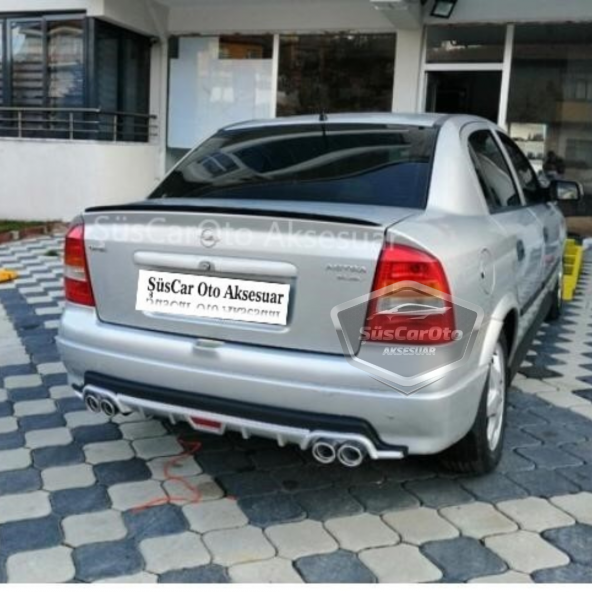 Opel Astra G 1998-2004 Bagaj Üstü Spoiler Bagaj Çıtası Piano Black Parlak Siyah - 2