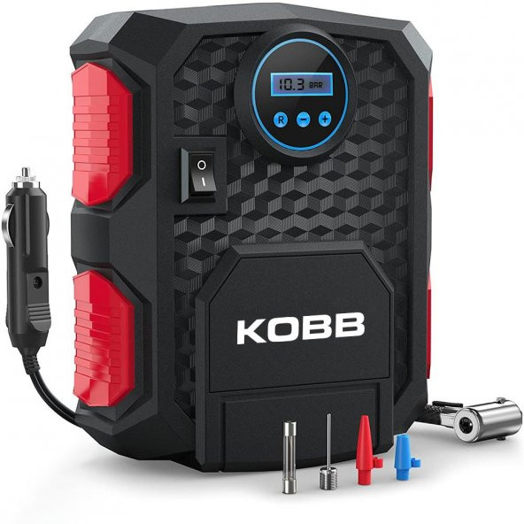 KOBB KB200 12Volt 150 PSI Ayarlanabilir Dijital Basınç Göstergeli Hava Lastik Şişirme Pompası - 2
