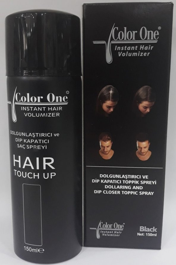 Color One  Dolgunlaştırıcı  Ve Dip Kapatıcı Topik Saç Spreyi Siyah 150 ml
