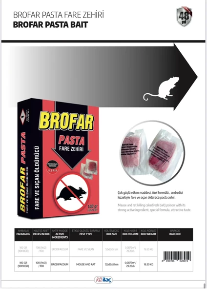 brofarr Fare Zehiri Pasta 100gr (10x10gr) '' 3 Adet ' - 2