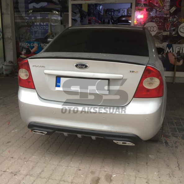 Ford Focus 2-2,5 Bagaj Üstü Slim Spoiler Piano Black Parlak Siyah - 7