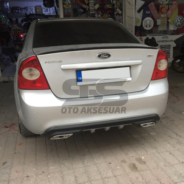 Ford Focus 2-2,5 Bagaj Üstü Slim Spoiler Piano Black Parlak Siyah - 9