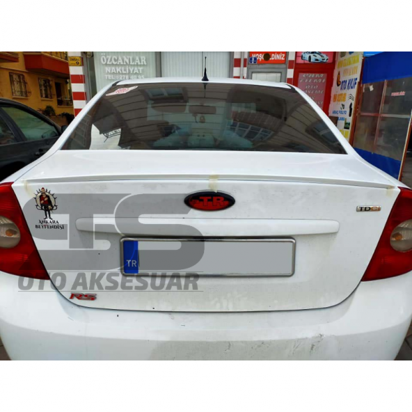 Ford Focus 2 - 2,5 Bagaj Üstü Slim Spoiler Piano Black Parlak Beyaz - 4