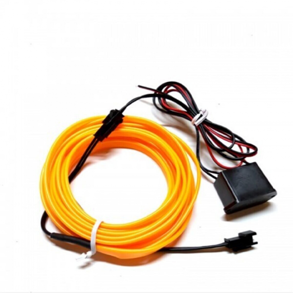 Araç Araba Içi Torpido Ledi Renkli Ip Neon Led 2 Metre Turuncu NEON - 3