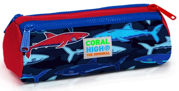 Coral High Mavi Köpekbalığı Baskılı Erkek Çocuk İlkokul Çanta Seti - USB Çıkışlı - 4