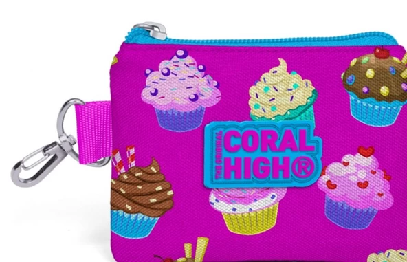 Coral High Cupcake Desenli Bozuk Para Çantası - Kız Çocuk ürün görseli