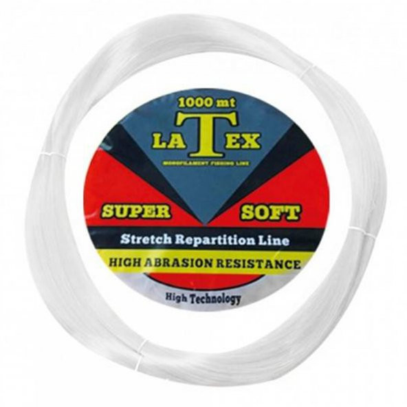 Latex Çile Misina 1000m Beyaz Super Soft Monofilament