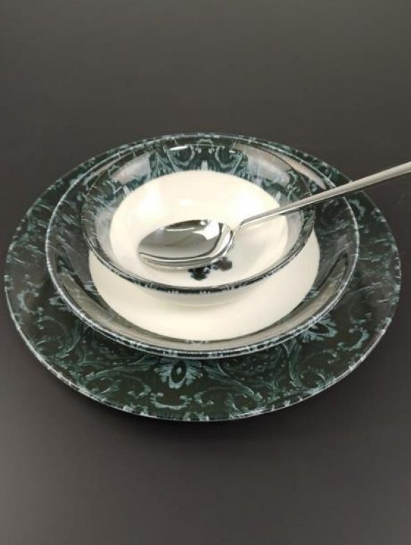 Cooker CKR4021 Dijital Baskılı 24 Parça Porselen Yemek Takımı - Resim 2