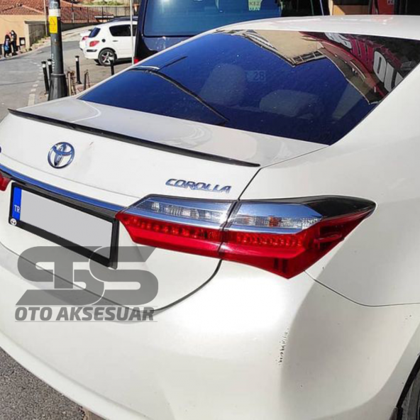 Sts Oto Aksesuar Toyota Corolla 2013-2018 Sedan Bagaj Üstü Spoiler Piano Black - 5