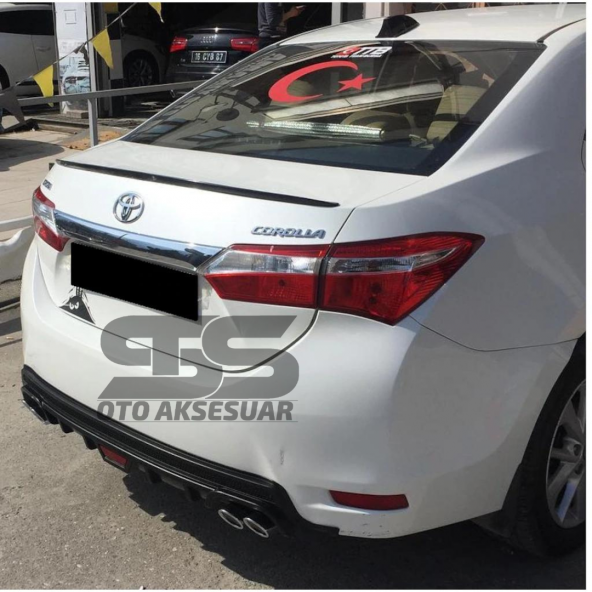 Sts Oto Aksesuar Toyota Corolla 2013-2018 Sedan Bagaj Üstü Spoiler Piano Black - 8