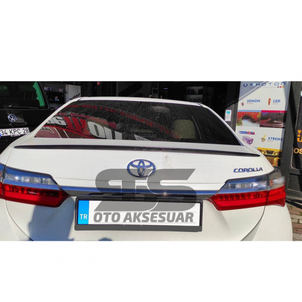 Sts Oto Aksesuar Toyota Corolla 2013-2018 Sedan Bagaj Üstü Spoiler Piano Black - 11