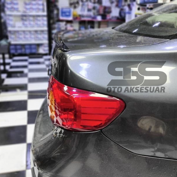 Sts Oto Aksesuar Toyota Corolla 2007 - 2011  Bagaj Üstü Slim Spoiler Parlak Siyah - 2