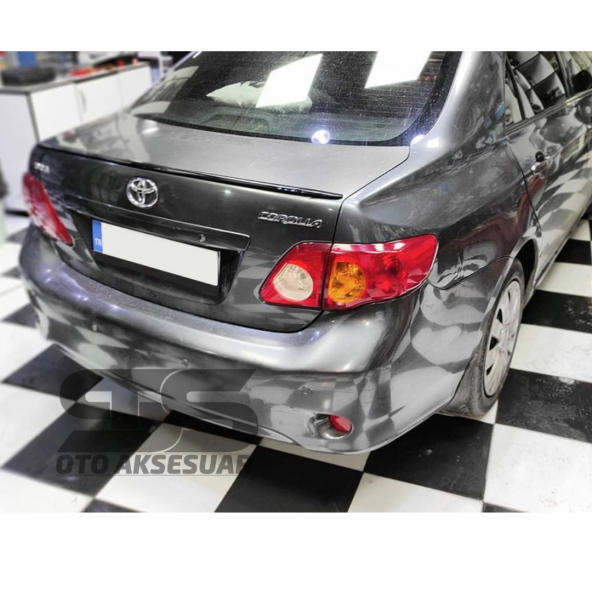 Sts Oto Aksesuar Toyota Corolla 2007 - 2011  Bagaj Üstü Slim Spoiler Parlak Siyah - 6