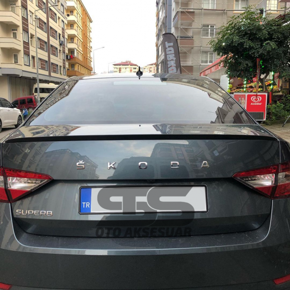 Sts Oto Aksesuar Skoda Süperb  Bagaj Üstü Spoiler Bagaj Çıtası Piano Black - 2