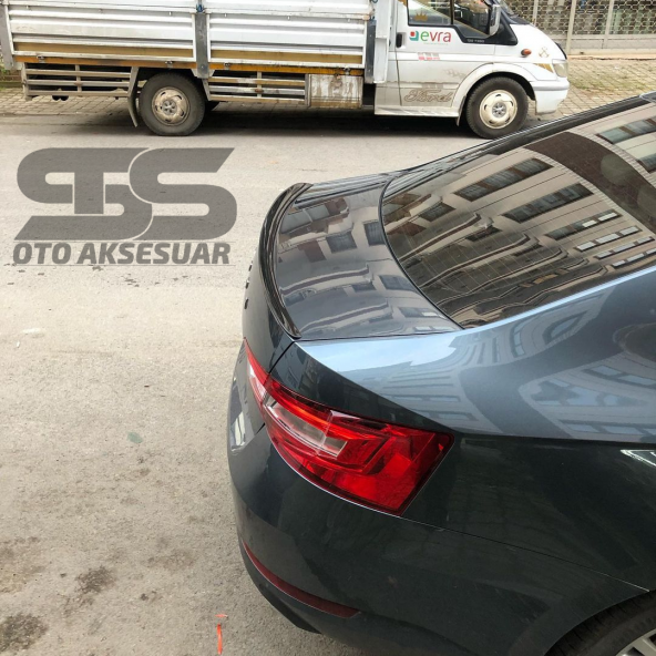 Sts Oto Aksesuar Skoda Süperb  Bagaj Üstü Spoiler Bagaj Çıtası Piano Black - 3