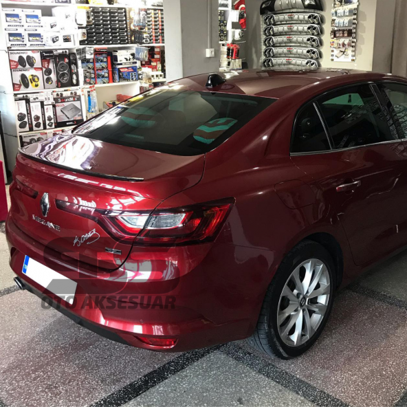 Sts Oto Aksesuar Renault Megane 4 Sedan Kasa Uyumlu Bagaj Üstü Spoiler Piano Black - 9