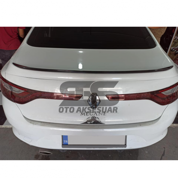 Sts Oto Aksesuar Renault Megane 4 Sedan Kasa Uyumlu Bagaj Üstü Spoiler Piano Black - 10