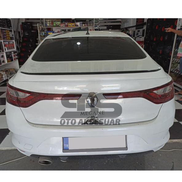 Sts Oto Aksesuar Renault Megane 4 Sedan Kasa Uyumlu Bagaj Üstü Spoiler Piano Black - 11