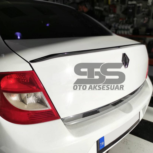 Sts Oto Aksesuar Renault Clio Symbol 2008 - 2012 Talia  Bagaj Üstü Spoiler Piano Black