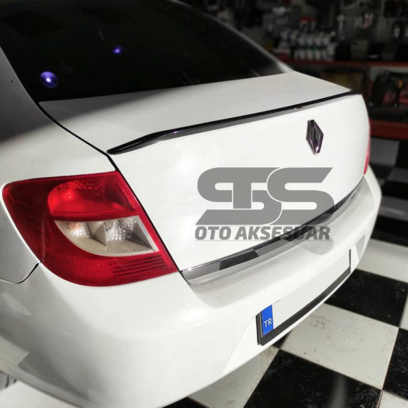 Sts Oto Aksesuar Renault Clio Symbol 2008 - 2012 Talia  Bagaj Üstü Spoiler Piano Black - 5