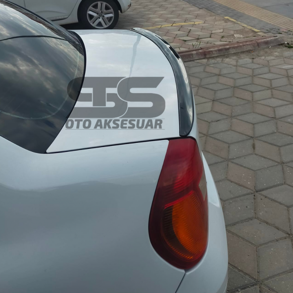 Sts Oto Aksesuar Renault Clio 2 Bagaj Üstü Slim Spoiler Parlak Siyah Piano Black 2001-2008 - 5
