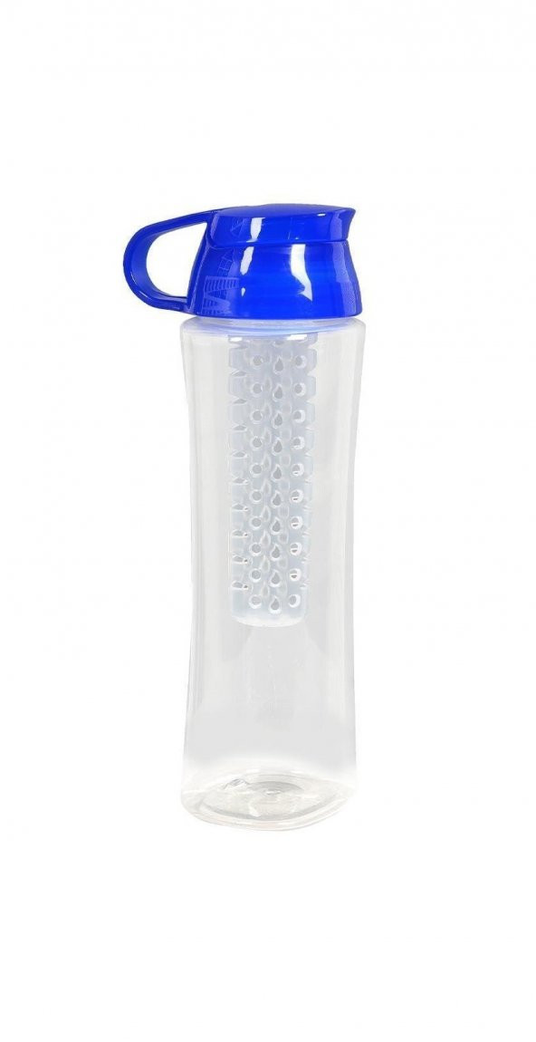 Detoks Matara Suluk 650 Ml Şeffaf Plastik (Mavi Kapak) - 2