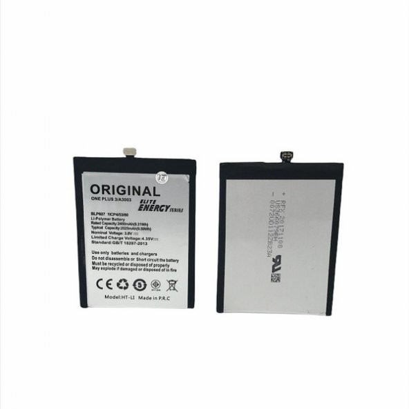 Kdr Elite OnePlus 3 A3003 BLP607 Batarya Pil